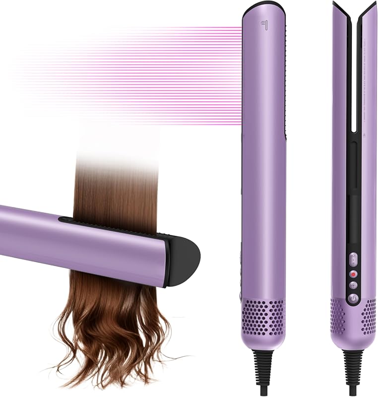 2-in-1 Automatic Hair Dryer & Air Straightener Tool with Non-Heated Pl