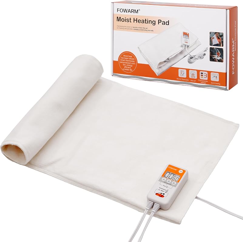 Weighted Electric Moist Heat Heating Pad for Back Neck Shoulder Pain R