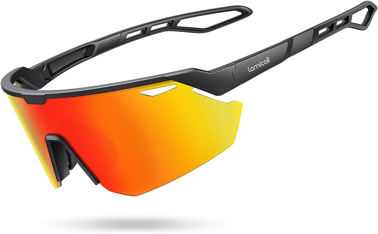 Lamicall 24g Polarized Sports Sunglasses for Men and Women, UV400 Sun 