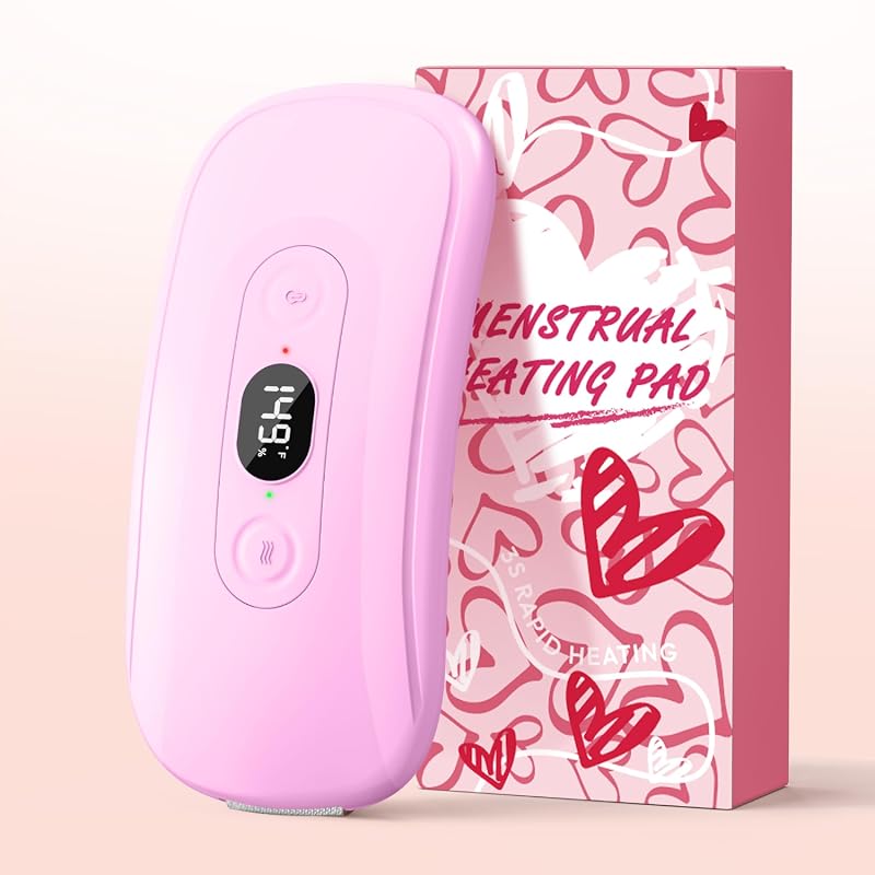 Portable Cordless Electric Heating Pad with 6 Heat Levels, 6 Vibration Modes