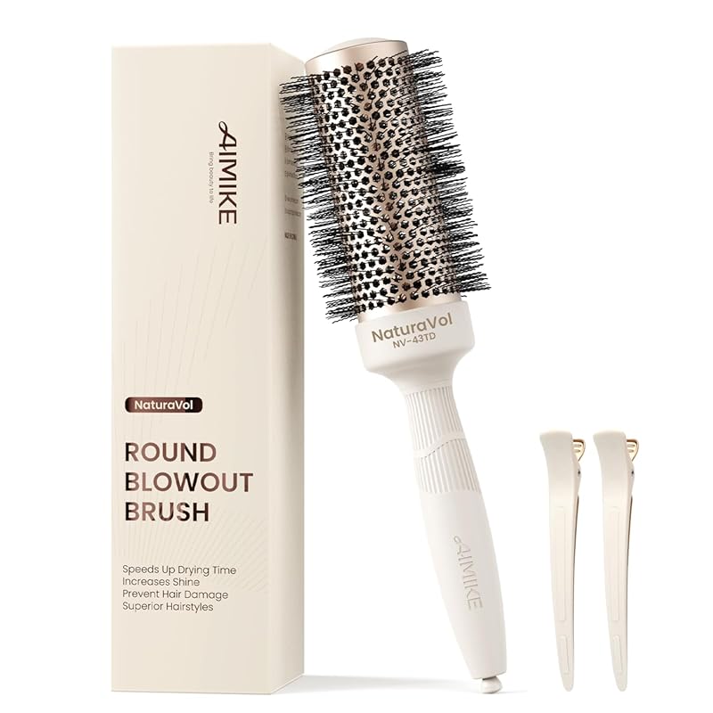 AIMIKE NaturaVol Medium Nano Thermal Ceramic Round Brush for Fine Hair