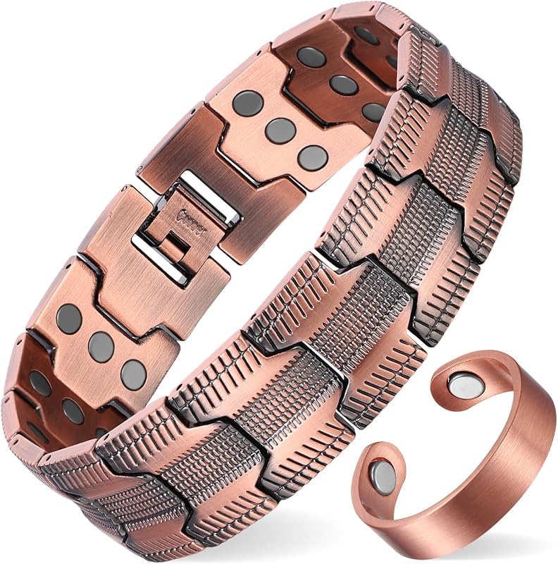 MagEnergy Men's 3X Strength Pure Copper Magnetic Bracelet – 3500 Gauss