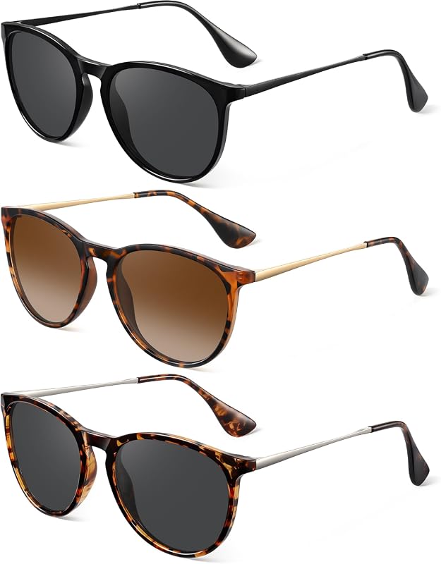Polarized Vintage Round Sunglasses for Women UV Protection Retro Trend