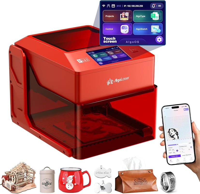 AlgoLaser 3W Smart Portable Laser Engraver Machine with AlgoOS System
