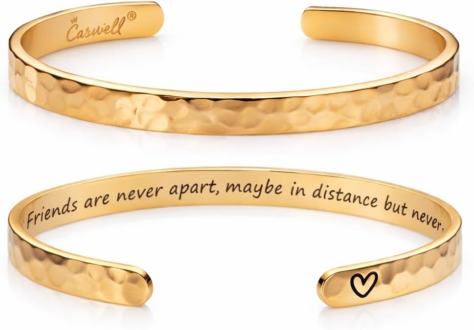 Carviell Stainless Steel Bracelet with 100+ Inspirational Phrases – Gi