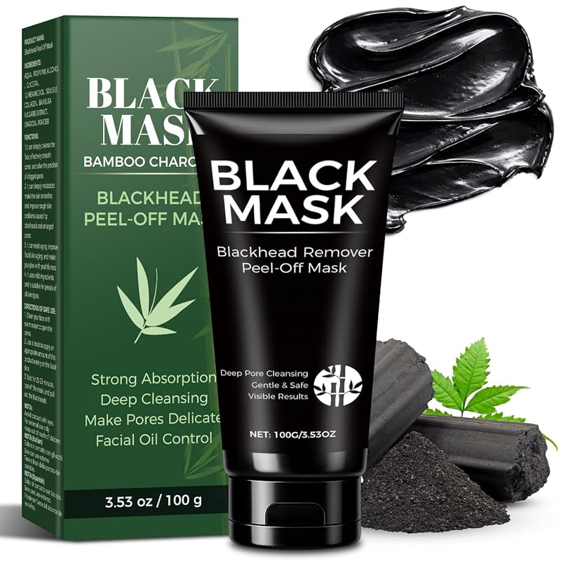 Charcoal Peel Off Blackhead Remover Mask for Deep Pore Cleansing on Fa