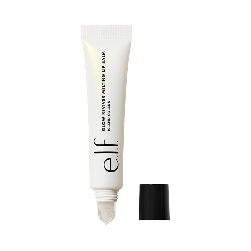 e.l.f. Glow Reviver Melting Lip Balm, Hydrating Tinted Balm for Glossy Finish, Island Colada