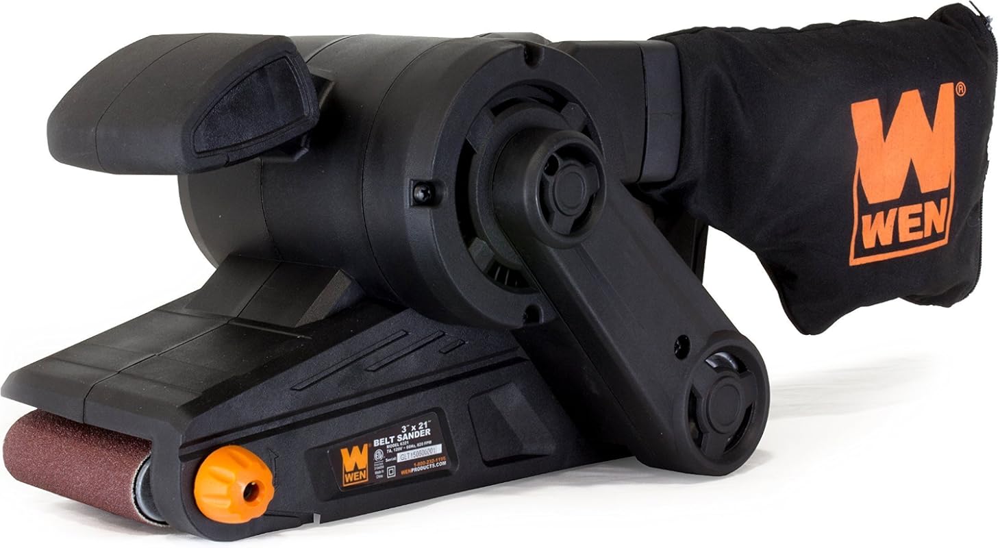 WEN 6321 Corded Belt Sander, 7-Amp, 3×21, Dust Bag Included, Variabl