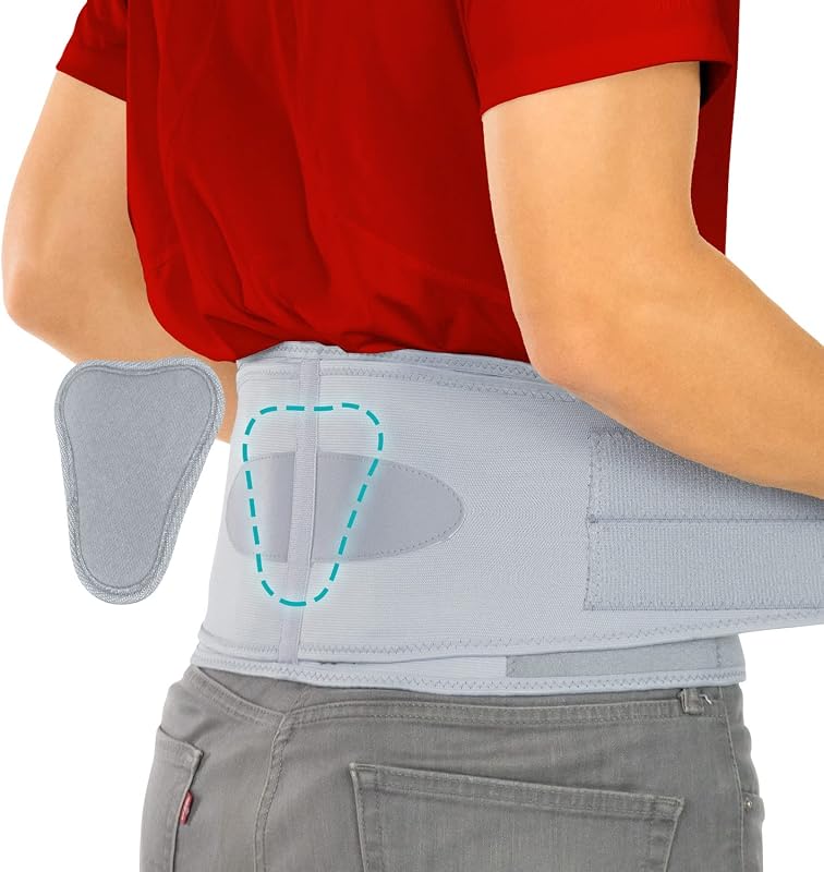 Vive Lower Back Support Brace – Dual Adjustable Lumbar Belt for Liftin