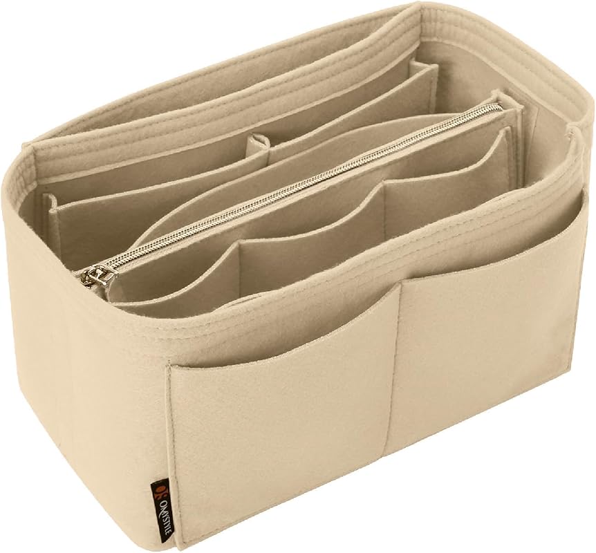 OMYSTYLE Purse Organizer Insert with 5 Felt Sizes for Tote and Handbag