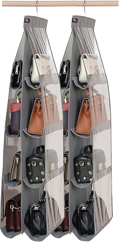 Heavy Duty Purse Organizer Hanger (2 Pack) with Thick Metal Hooks for