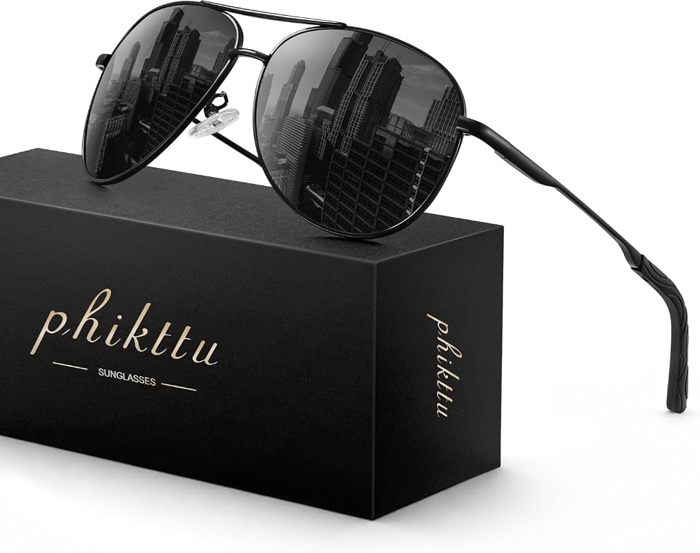 Polarized Aviator Metal Sunglasses