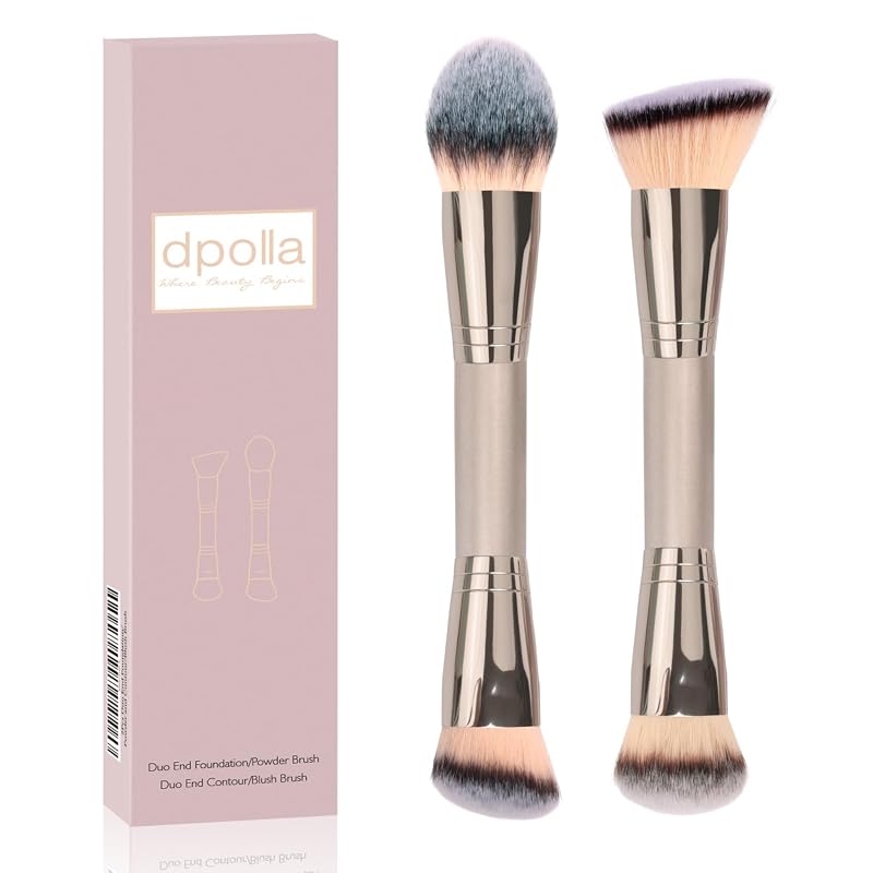 2Pcs Dual-Ended Foundation Makeup Brush