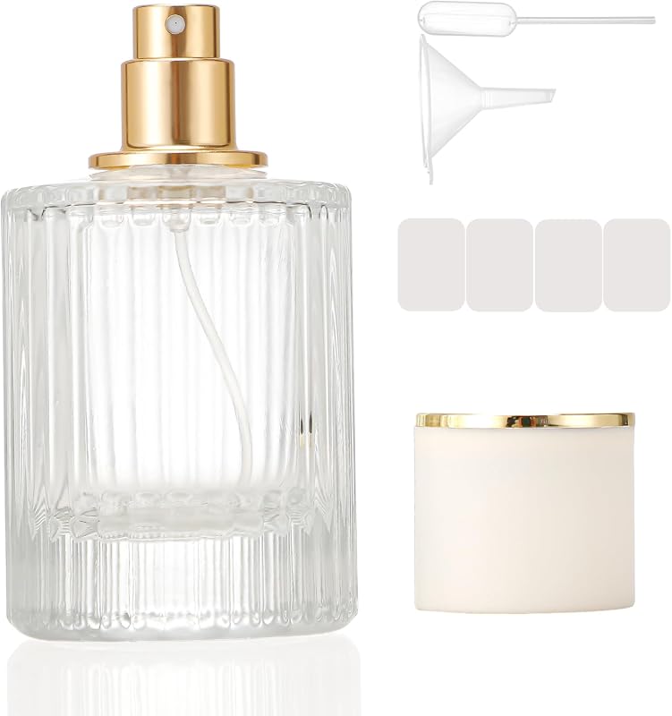50ml Ribbed Glass Perfume Bottle