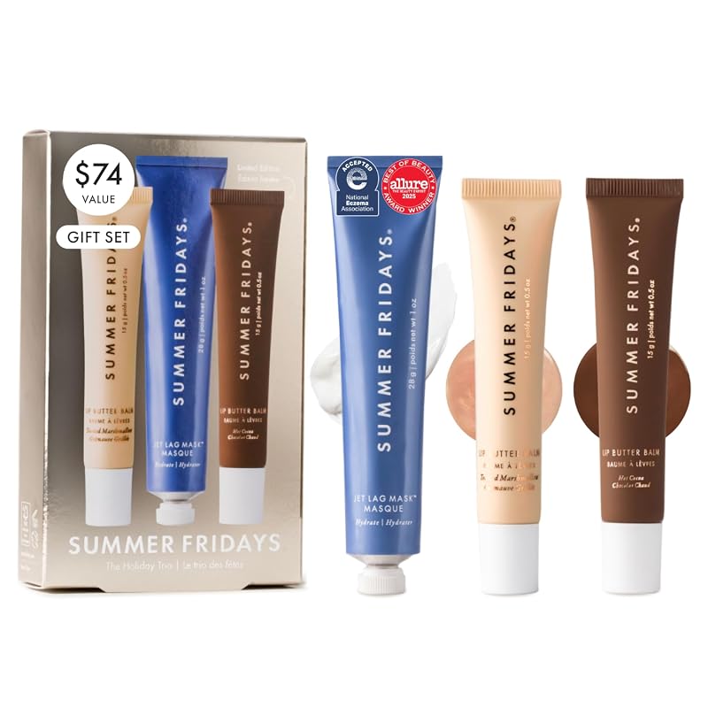 Summer Fridays Hydration Trio Jet Lag Mask and Lip Butter Balm Set for