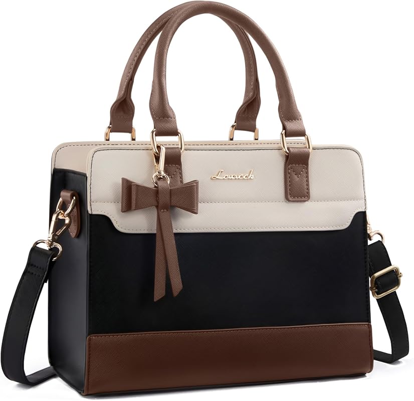 LOVEVOOK Women's Leather Tote Purse, Satchel and Crossbody Handbag wit
