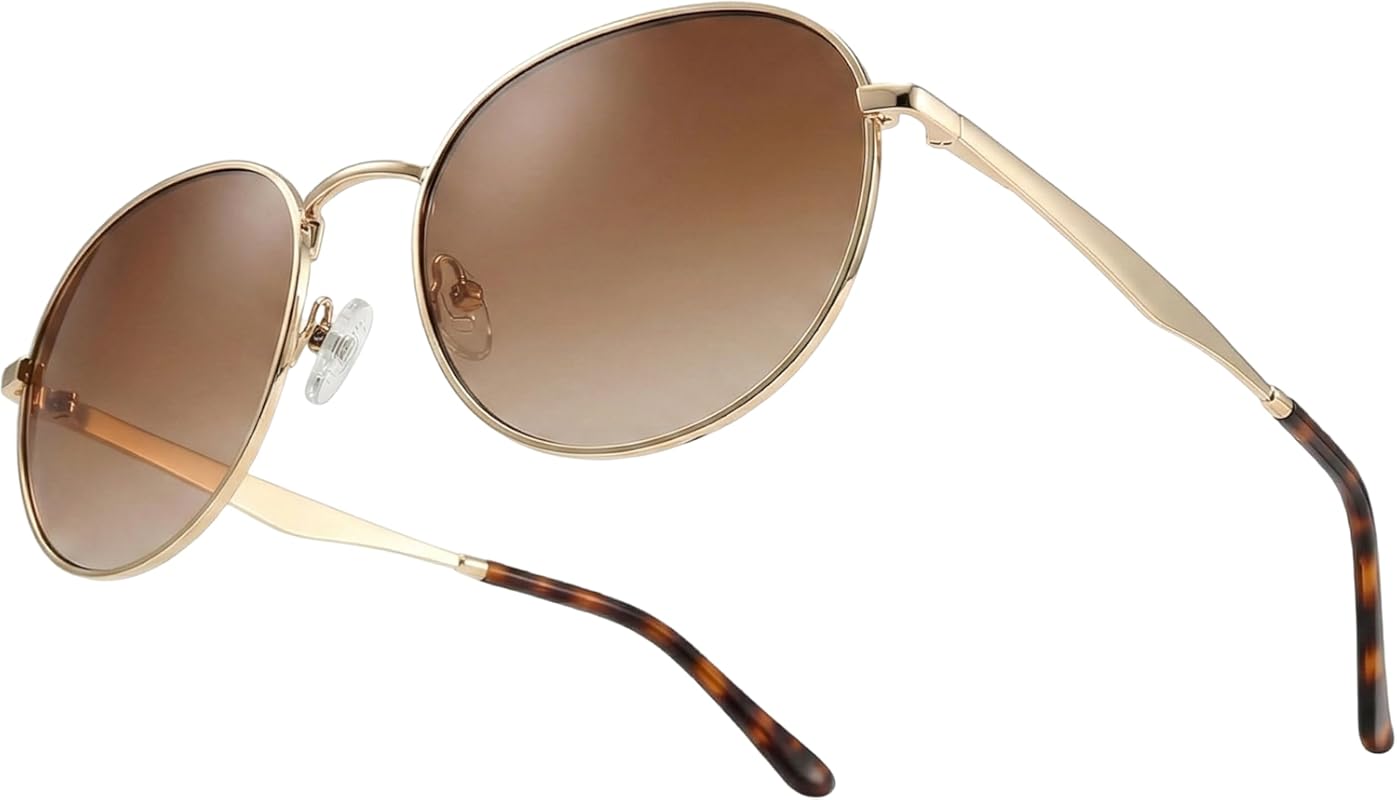 60S Round Aviator Sunglasses