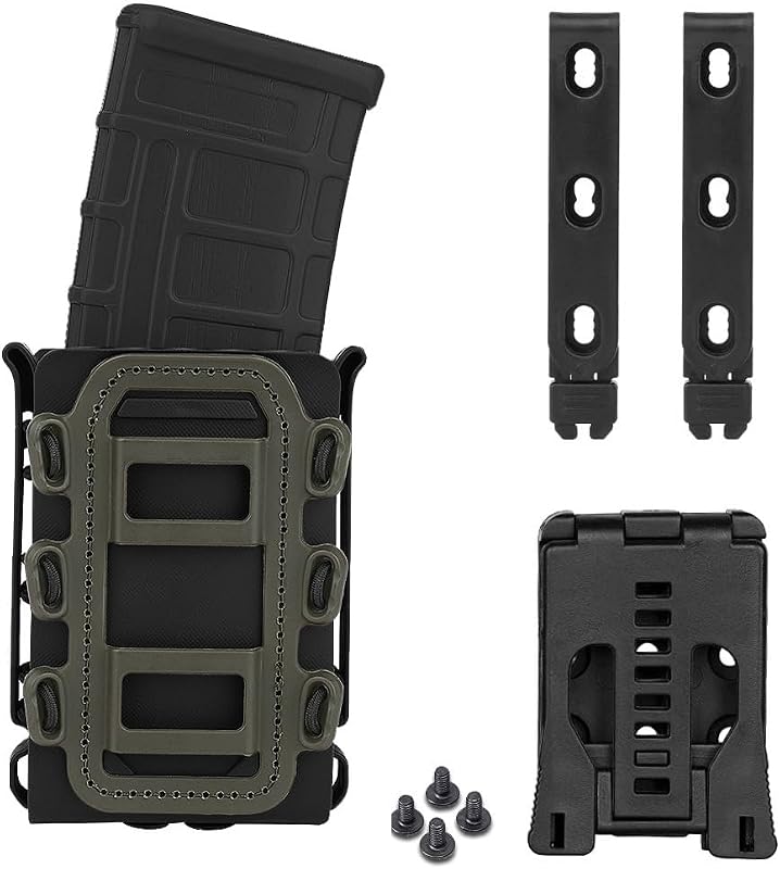 5.56mm Magazine Pouch with MOLLE and Belt Clips – Universal Open Top C