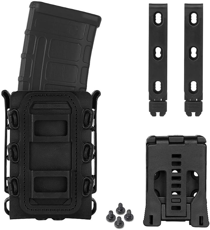 5.56mm Magazine Pouch with MOLLE and Belt Clips – Universal Open Top C