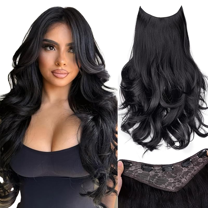 Vigorous V‑Shape Clip‑in Hair Extensions – 1 PCS Long Wavy Natural Ble