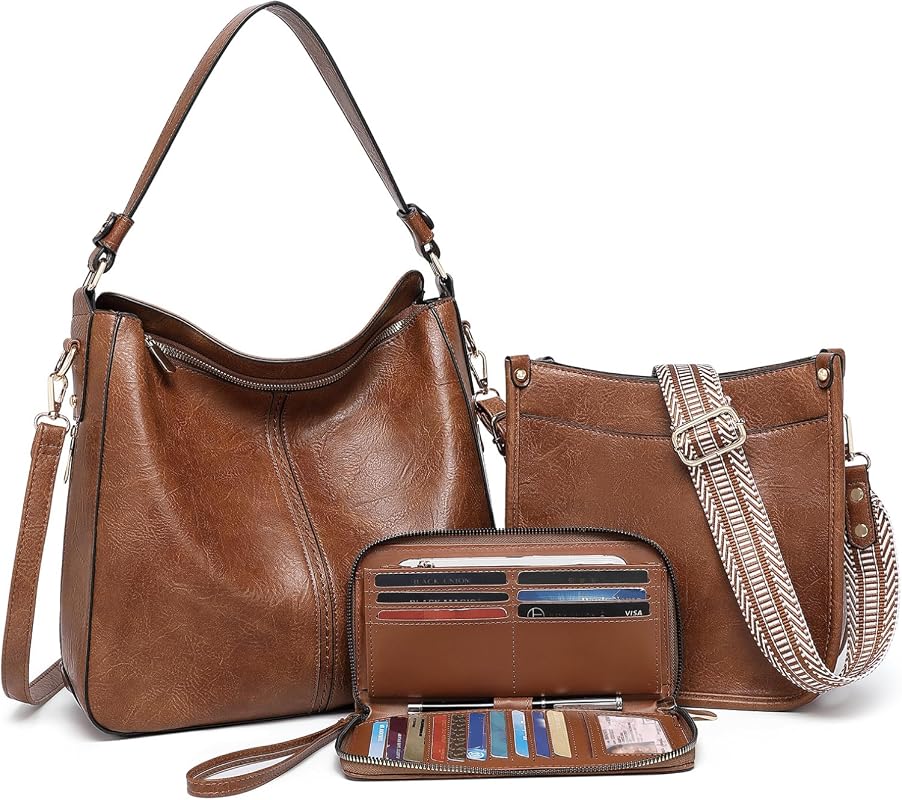 3-Piece Vegan Leather Purse Set