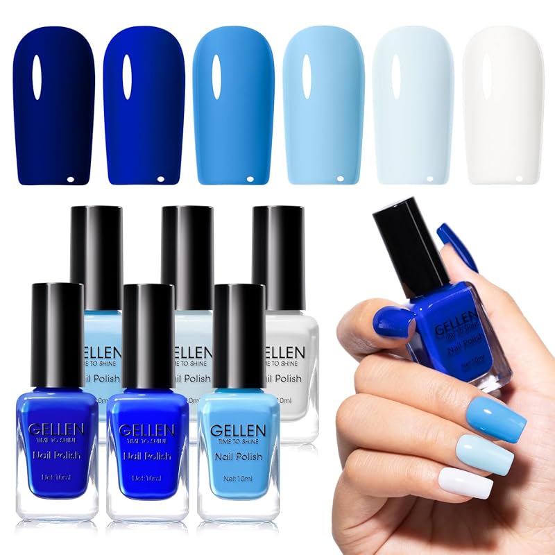 Gellen Blue Nail Polish Set