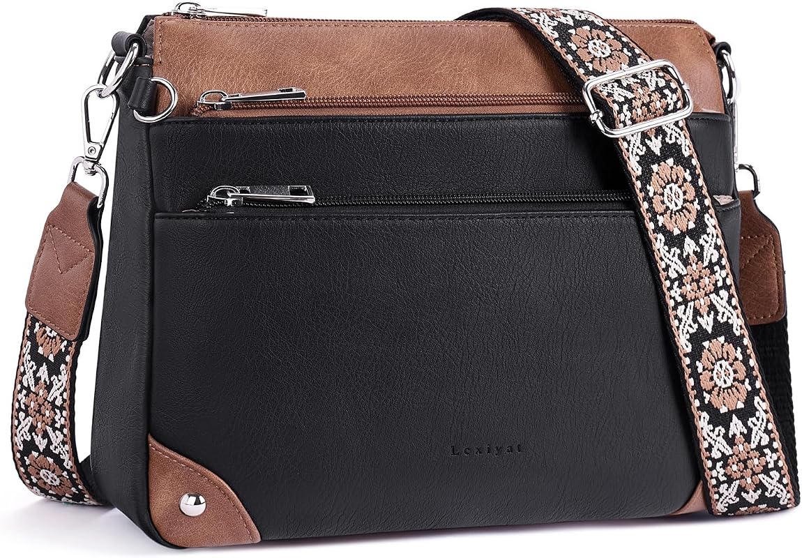 RFID Leather Crossbody Bag for Women