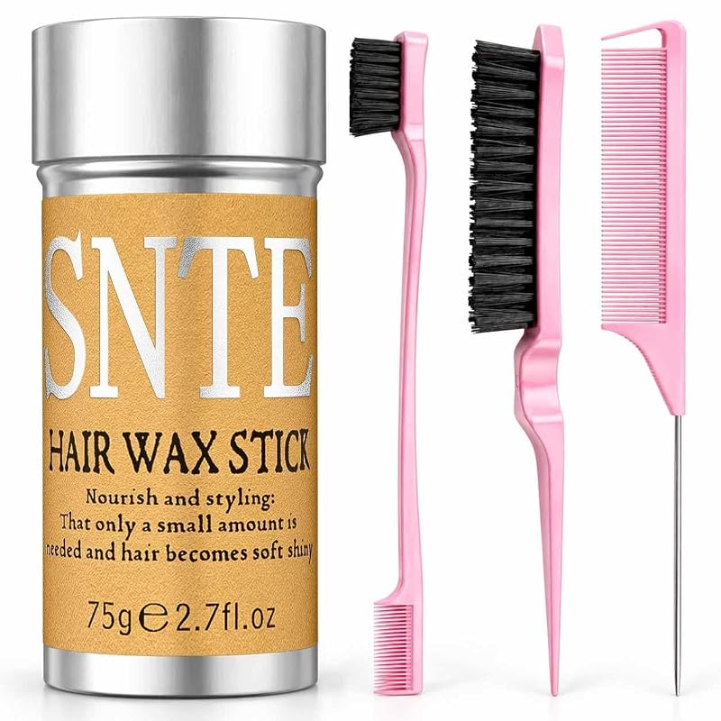 Hair Wax Stick and Slick Back Brush Kit