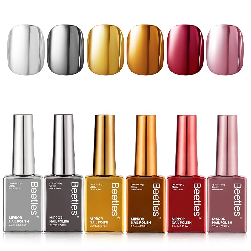 Beetles Mirror Nail Polish Set