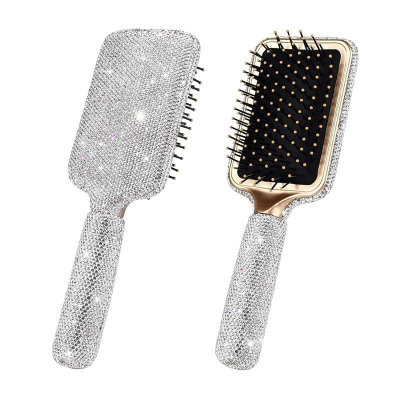 Rhinestone Sparkly Paddle Brush