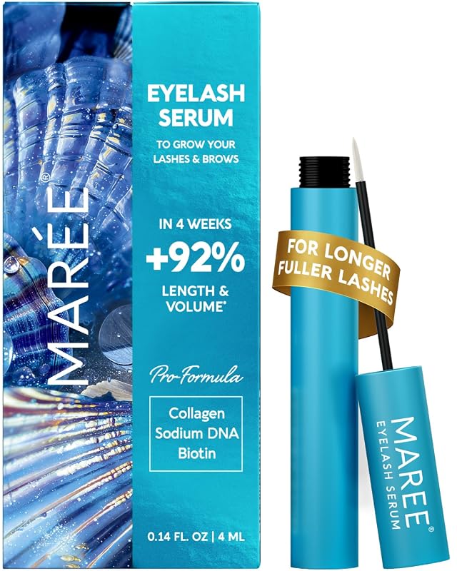 MAREE Eyelash and Eyebrow Growth Serum, Prostaglandin-Free Formula for