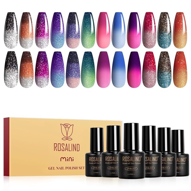 ROSALIND 12PCS Thermal Gel Polish Set