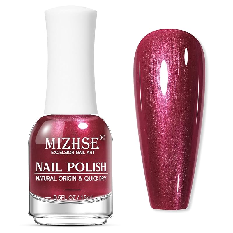 MIZHSE Pearlescent Red Nail Polish