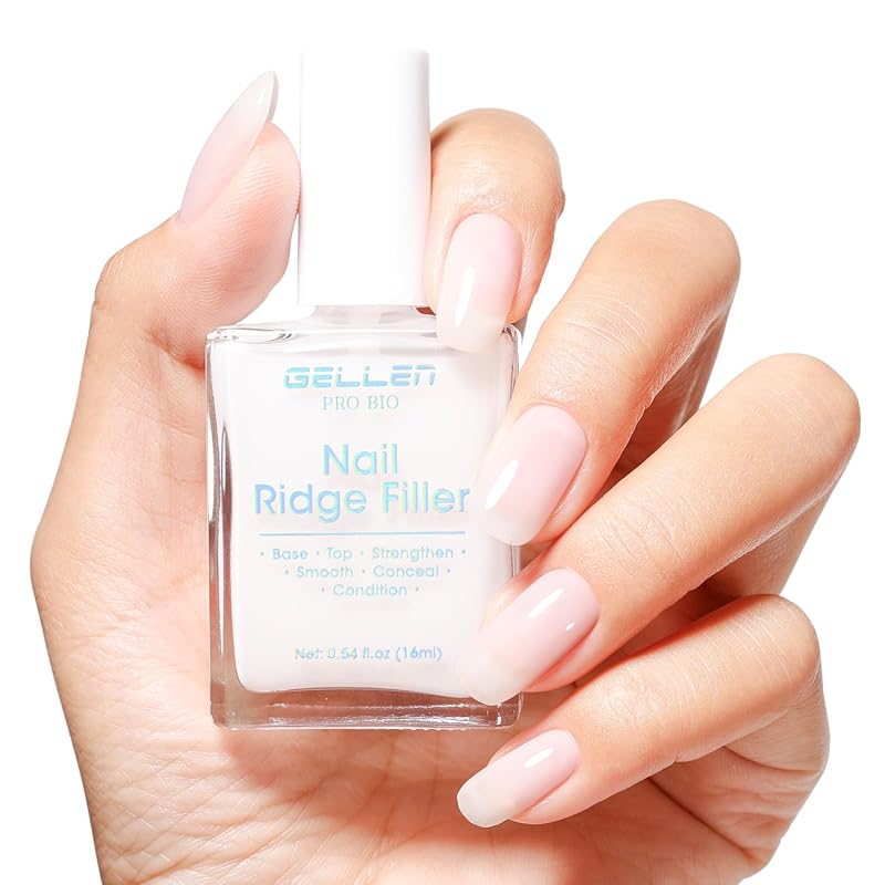GELLEN Milky White Ridge Filler Nail Polish for Smooth Nails, Professi