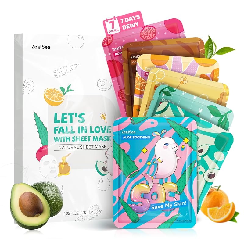 ZealSea Hydrating Facial Sheet Mask Spa Gift Set, Nourishing Skincare