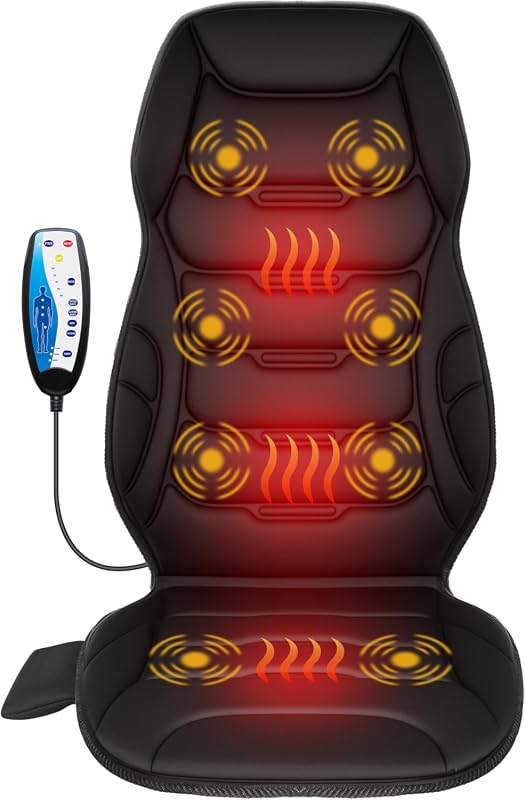 COMFIER Back Massager with Heat and 8 Vibration Motors for Deep Tissue