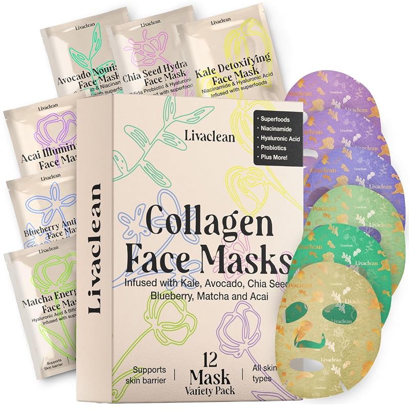 LivaClean Collagen Face Mask Set