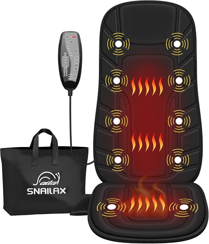 Snailax Back Massager with Heat and Vibration Massage Chair Pad for Ne