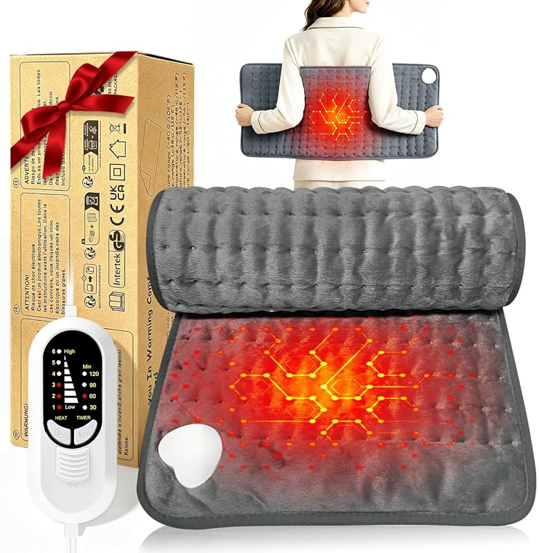 Extra Large Electric Heating Pad with 6 Heat Settings and Auto Shut Of